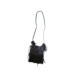 Cut n paste leather tassled Crossbody Lia